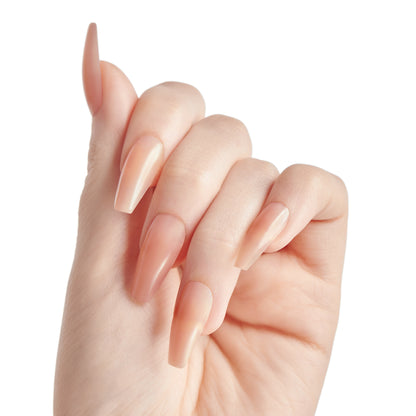 Uñas Postizas Bare But Better Coffin Largas - Nude Drama