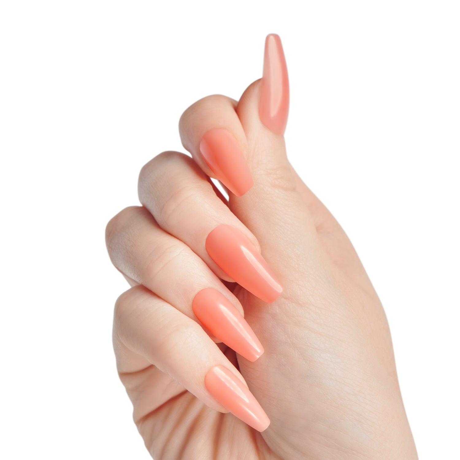 Uñas Postizas Bare But Better Coffin - Nude Glow