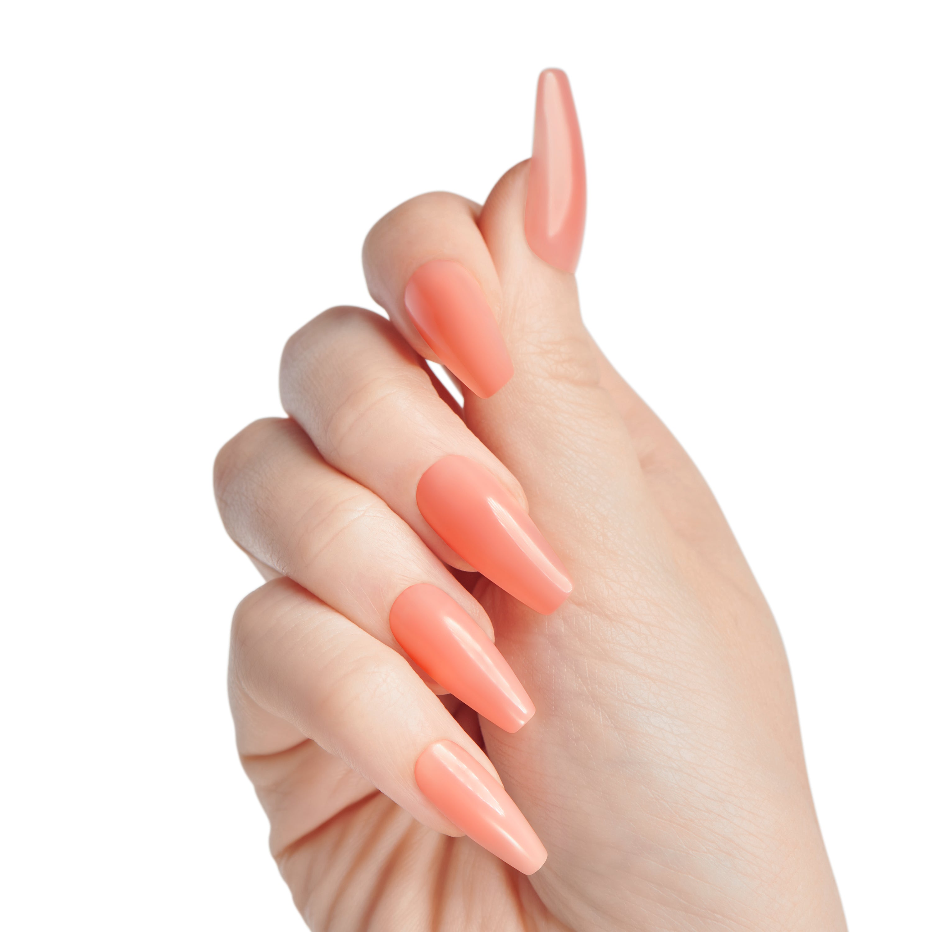 Uñas Postizas Bare But Better Coffin - Nude Glow