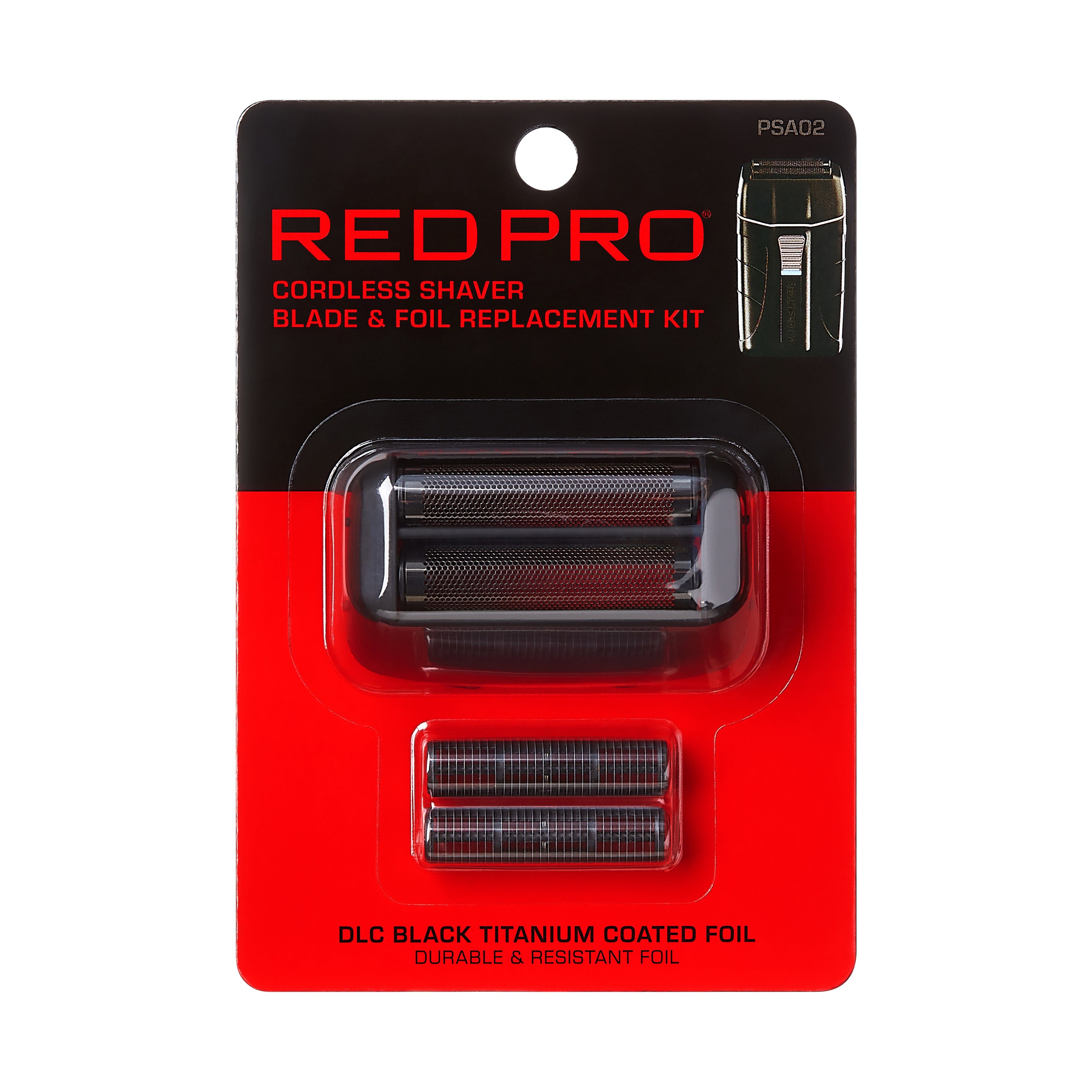 RED PRO by KISS Kit de Reemplazo de Cuchillas y Láminas para Shaver  – Negro Matte