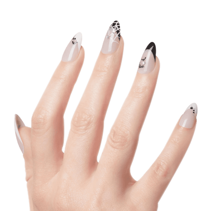 KISS Voguish Fantasy Halloween Circus Wonders - Uñas Almendra Brillan en la Oscuridad